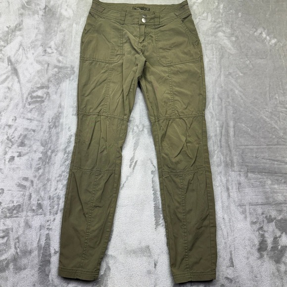 Prana Essex Womens Pants Olive Green Utility Ankle Casual Sz 0 Fit 27" W43180731 - Picture 1 of 11